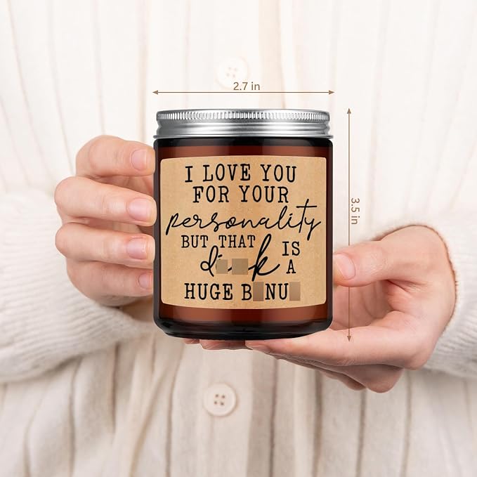 LEADO Candle - Boo Basket Stuffers for Him, Men, Blue Collar Gifts for Men