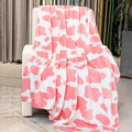 Pink Blanket Gifts for Women Girls, Cute Soft Strawberry Fleece Throw for Travel Camping, Warm Fuzzy Blanket for Home Room Decor All-Season 50x60 Inches