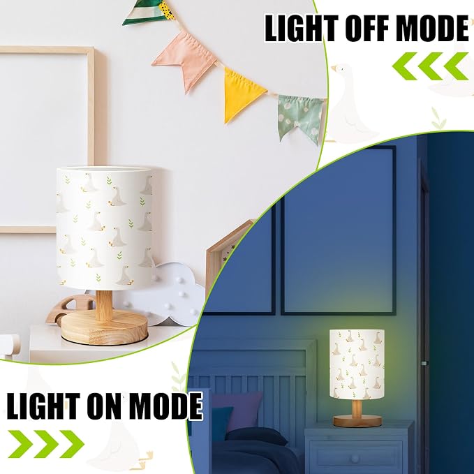 VIHOSE Silly Goose Kids Table Lamp for Bedroom Kids Lamps for Girls Room