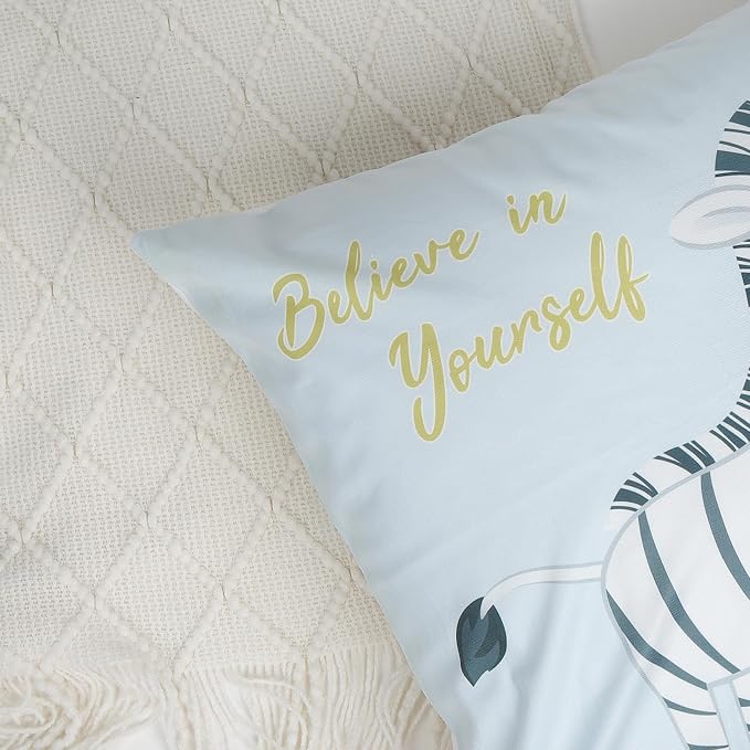 Bonhause Cartoon Animals Throw Pillow Covers 18 x 18 Inch Lion Bear Zebra Elephant Decorative Soft Velvet Pillow Cases for Couch Sofa Bed Kids Room Decor Set of 4