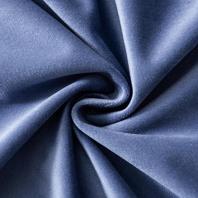 JUSPURBET 26x26 Euro Velvet Throw Pillow Covers Set of 2,Blue