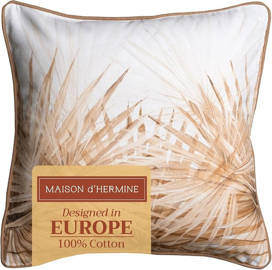 Maison d' Hermine Throw Pillow Covers 100% Cotton (20" x 20" - Pack of 1)