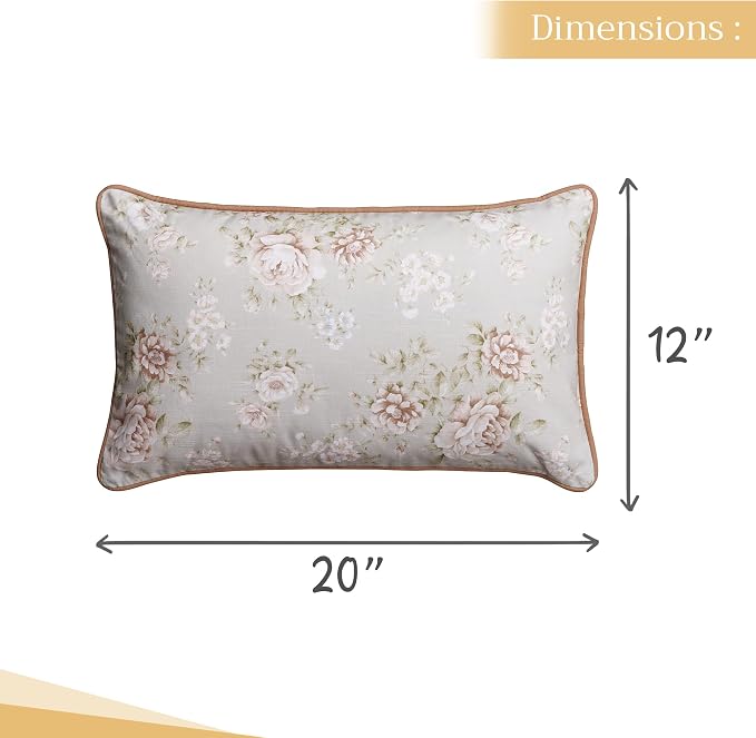 Maison d' Hermine Throw Pillow Covers 100% Cotton (12" x 20" - Pack of 1)