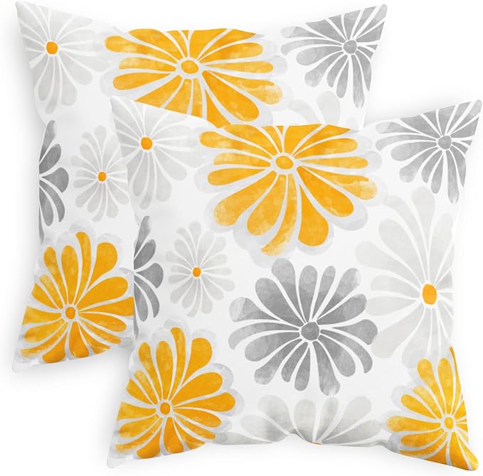 CaliTime Decorative Couch Throw Pillow Covers, 20 X 20 Inches, Orange