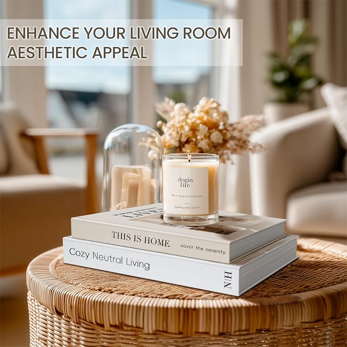 Decorative Books for Neutral Home, Fake Books Boxes for Coffee Table Decor