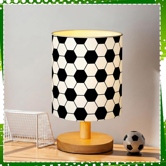 VIHOSE Soccer Kids Table Lamp for Bedroom Kids Lamps for Girls Room