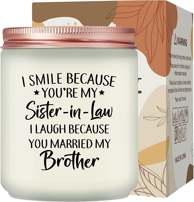 Maybeone Mothers Day Gifts for Sister in Law - Birthday Christmas Valentines Day Wedding Gifts for Sister in Law - Lavender Scented Candle