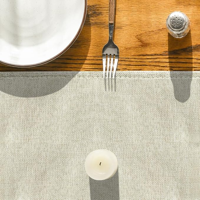 Artoid Mode Beige Table Runner, Seasonal Summer Fall Washable Kitchen Dining Table Decoration for Home Party Decor 13x120 Inch