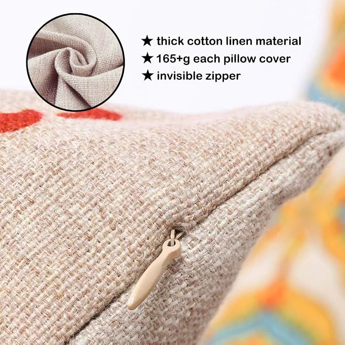 TRENDIN Square Pillow Cover - 18 X 18 Inch Decorative Throw Pillowcase, Porch Rules PL240TR