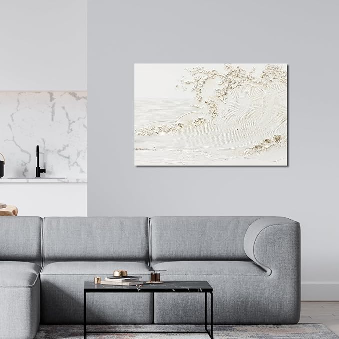 Canvas Wall Art Decor Large Wall Art for Living Room Large Artwork for Walls Black Abstract Wall Art Decor Canvas Art Wall Decor Modern Textured Wall Art Paintings 32" X 48" Bedroom Office Wall Decor