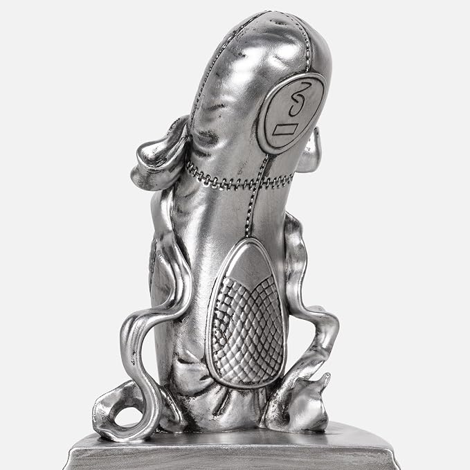 Bookends for Shelves, Ballet Slipper Decorative Bookends - Book Ends with Anti-Slip Pad for Book Lovers Dancers Heavy Book Holder for Home Office Decor (Silver)