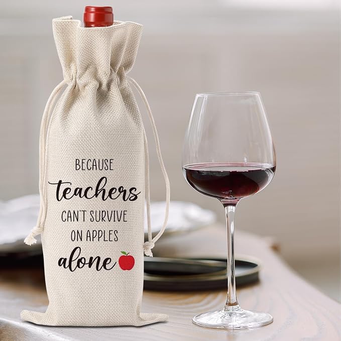 Funny Teacher Gifts for Women Teacher Wine Bag Teachers Valentines Day Gift