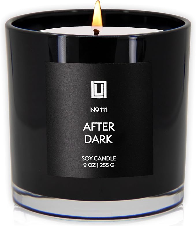 Lulu Candles | After Dark - Teak & Mahogany | Luxury Scented Soy Jar Candle | Hand Poured in The USA | Highly Scented Candles for Home Fragrance & Decor (9 Oz.)