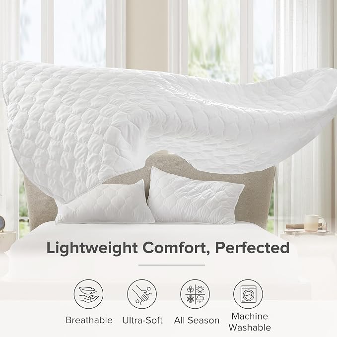 Comfort Spaces Kienna King Quilt Bedding Set 3 Piece, 104"x90" White Ogee | Soft Cozy Lightweight Summer Coverlet Cal King, Quilted Bedspreads Extra Layer, Modern Casual Bedroom Decor, OEKO-TEX