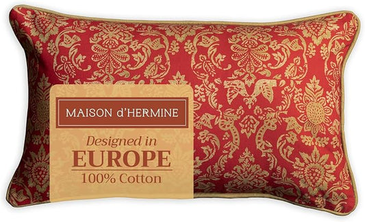 Maison d' Hermine Throw Pillow Covers 100% Cotton (12" x 20" - Pack of 1)