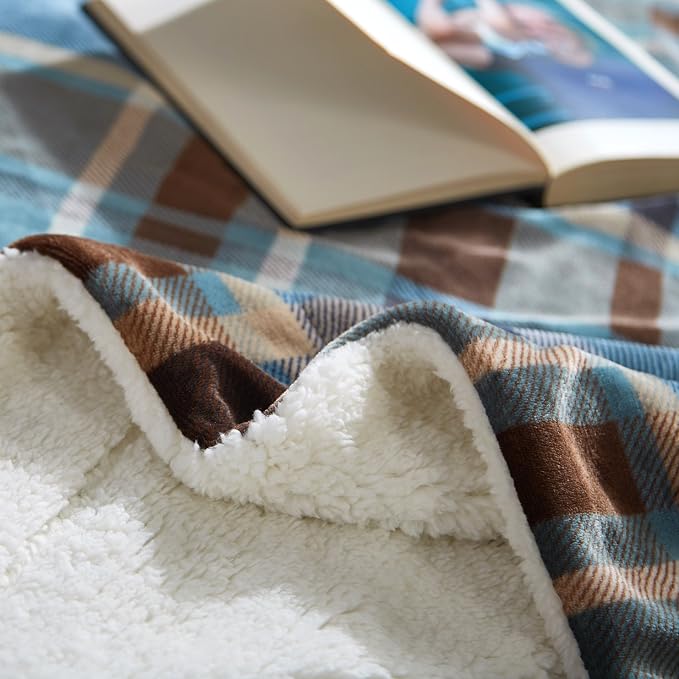 MERRYLIFE Sherpa Throw Blanket Ultra-Plush Comfort | Decorative, Soft, Colorful | Home, Couch, Outdoor, Travel Use (Greenland, 60" 70")