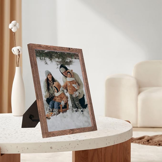 kennethan 8x10 Picture Frame Rottern Brown 1 Pcs 8x10 Frame Display for Home,Office,Gallery,Holiday with Photos, Posters, Puzzles