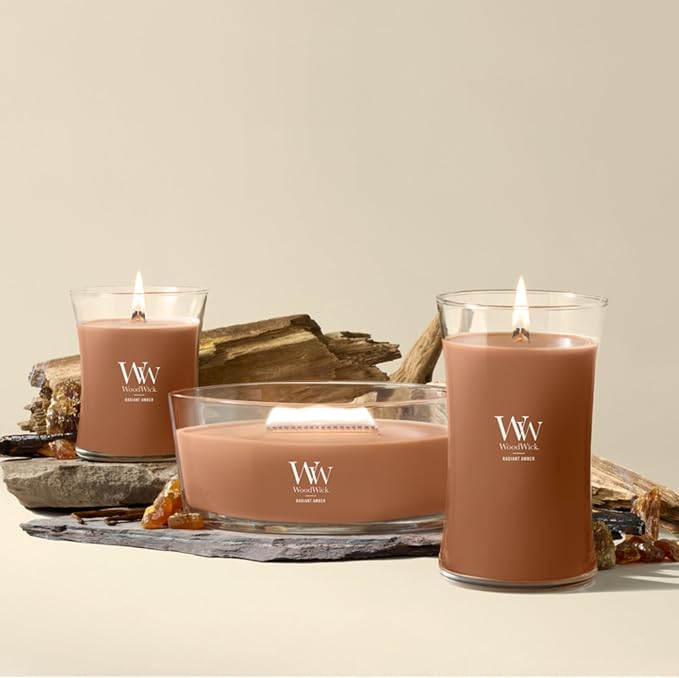 WoodWick Radiant Amber Medium Hourglass Scented Candle