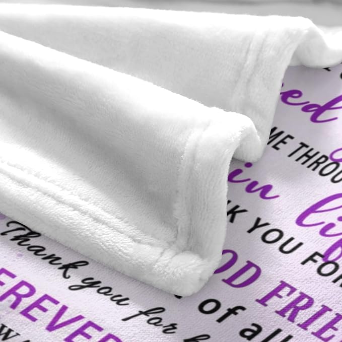 Sister Birthday Gifts Purple - Sister Blanket, Christmas Mothers Day Birthday Gifts for Sisters from Sisters Adult, Present for Sis, Soft Flannel Throw Blanket, Purple Butterfly, 60"x50"