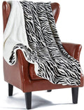 MERRYLIFE Sherpa Throw Blanket Ultra-Plush Comfort | Decorative, Soft, Colorful | Home, Couch, Outdoor, Travel Use (Zebra, 60" 70")