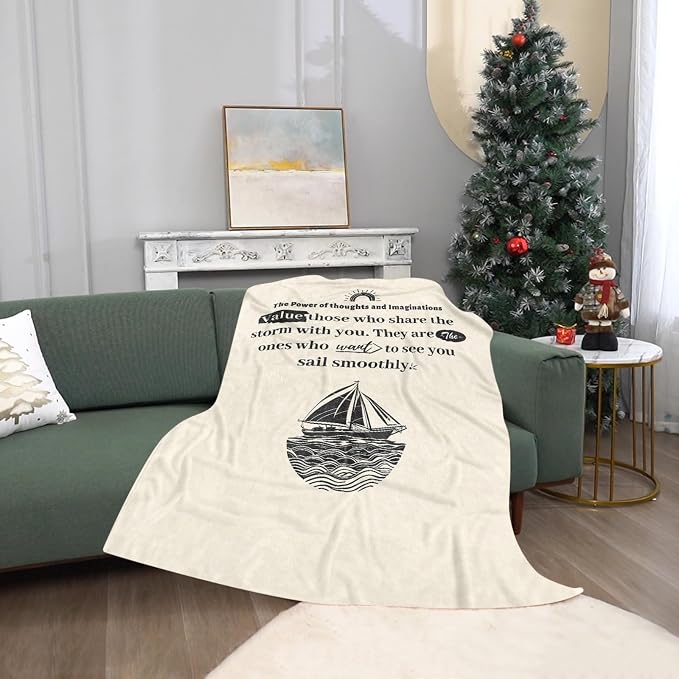 Loved One Throw Soft Fleece Bed Blanket for Friends Women | Inspirational Quote, Cozy Warm Throw, For Home Sofa Bed, Valentines Day Birthday Gifts, For Women Friends