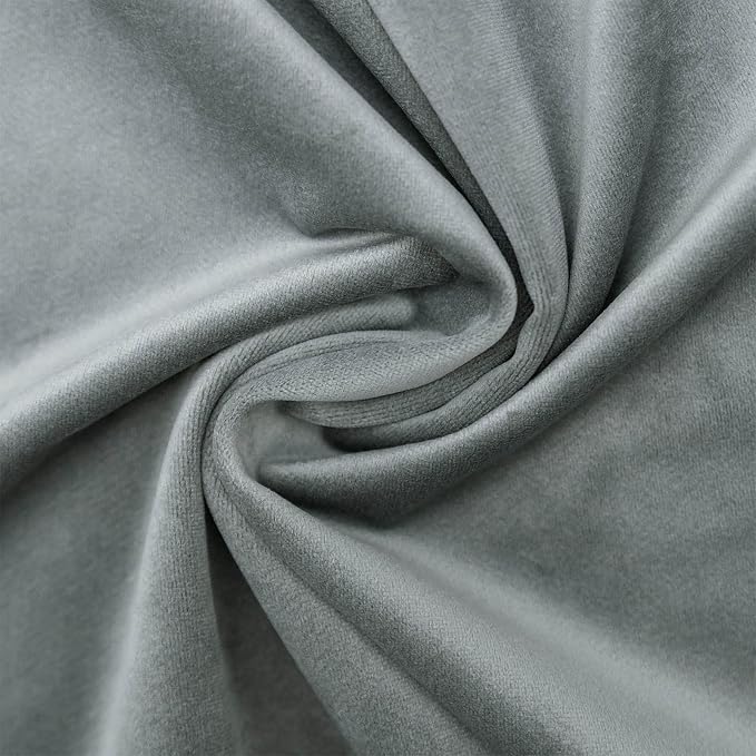 Grey Couch Velvet Throw Pillow Covers 16x16 inch Set of 2 with Zipper Decorative Luxury Soft Solid Rectangle Cushion Covers Case for Sofa Bed Living Room Car