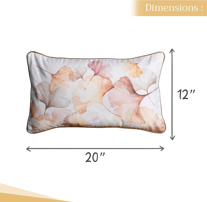 Maison d' Hermine Throw Pillow Covers 100% Cotton (12" x 20" - Pack of 1)