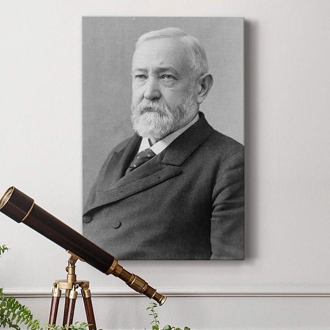 Renditions Gallery Benjamin Harrison Presidental Portrait Wall Art, Premium Gallery Wrapped Canvas Decor, Ready to Hang, 60 in H x 40 in W, Made in America Print