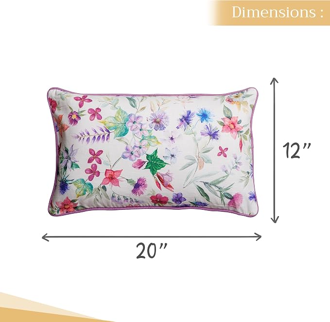 Maison d' Hermine Throw Pillow Covers 100% Cotton (12" x 20" - Pack of 1)