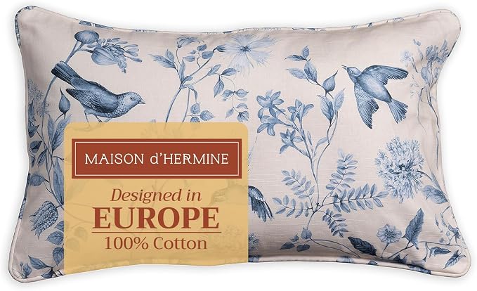 Maison d' Hermine Throw Pillow Covers 100% Cotton (12" x 20" - Pack of 1)