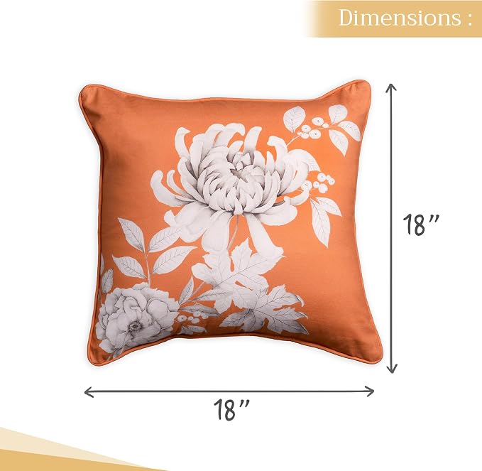 Maison d' Hermine Throw Pillow Covers 100% Cotton (18" x 18" - Pack of 1)