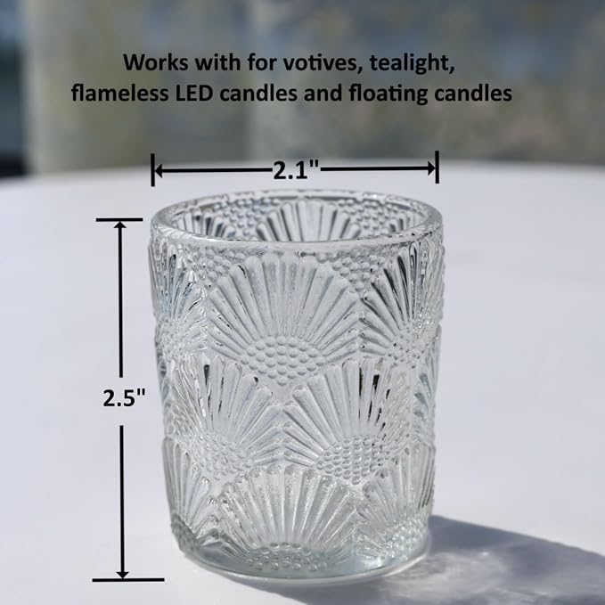Woho 12pcs Clear Votive Candle Holders, Tealight Candle Holder for Wedding