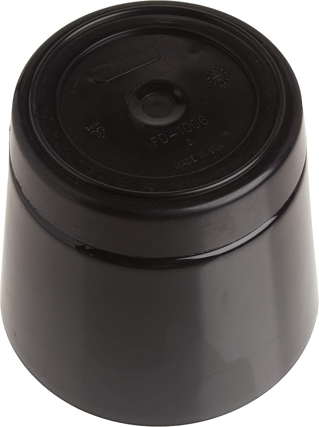 Novelty Majestic Full Depth Round Cylinder Pot, Glossy Black, 6-Inch (10068)
