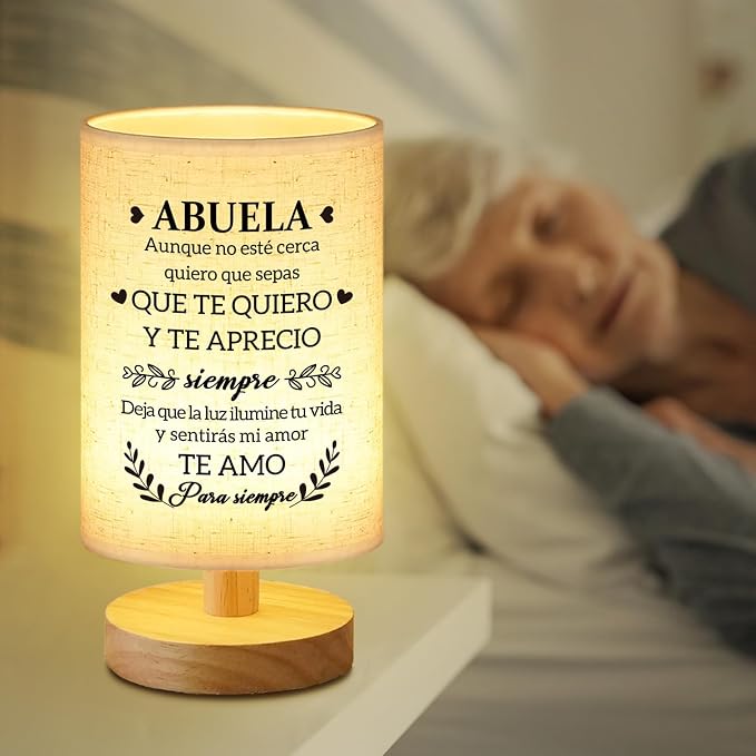 Birthday Gifts for Grandma in Spanish, Fabric Bedside Table Lamp