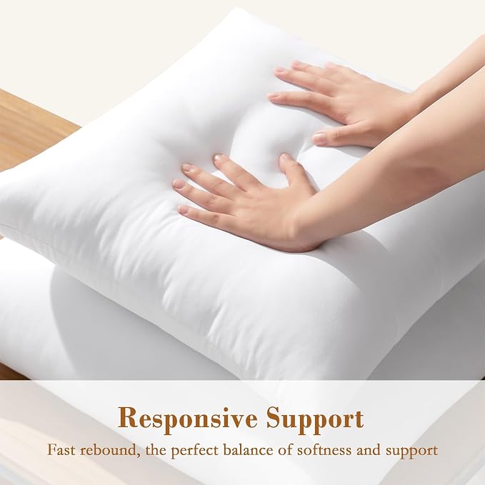 puredown® 16x16 Throw Pillow Inserts, 2 Pack Fluffy Pillow Inserts Form Sham Stuffer, Square Decorative Throw Pillows for Couch, Sofa, Bed and Home Decor