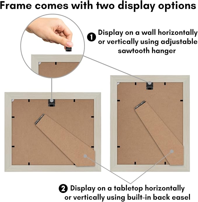 Americanflat 4x6 Double Picture Frame - Engineered Wood - Light Wood