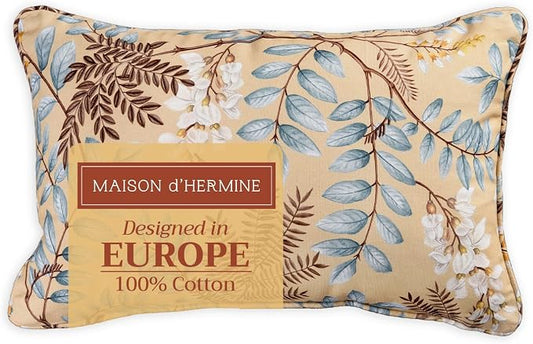 Maison d' Hermine Throw Pillow Covers 100% Cotton (12" x 20" - Pack of 1)