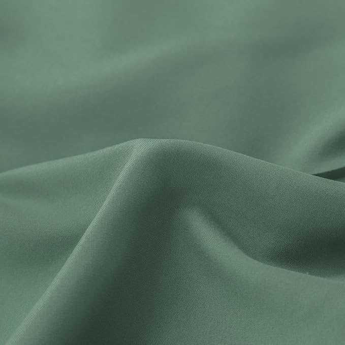 Bed Skirt King Size Ruffled Bed Skirt with Split Corners | 12 Inch Drop Dust Ruffle Bed Skirt with Platform, Sage Green, 12" King