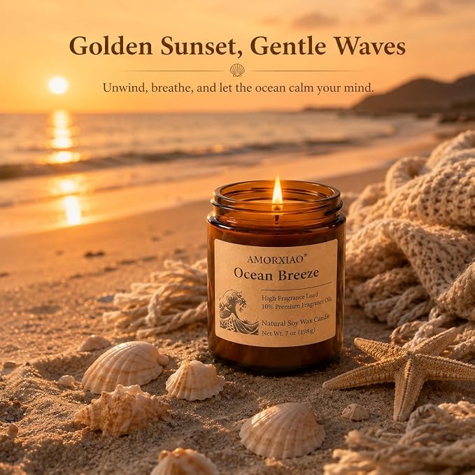 6 Pack Scented Candles for Home Scented: 42oz Soy Candles for Women Men | 300H Burning Aromatherapy Candle Set, Jar Candle Gift Set for Birthday, Scents of Eucalyptus/Sage/Cherry/Ocean/Melon/Vanilla