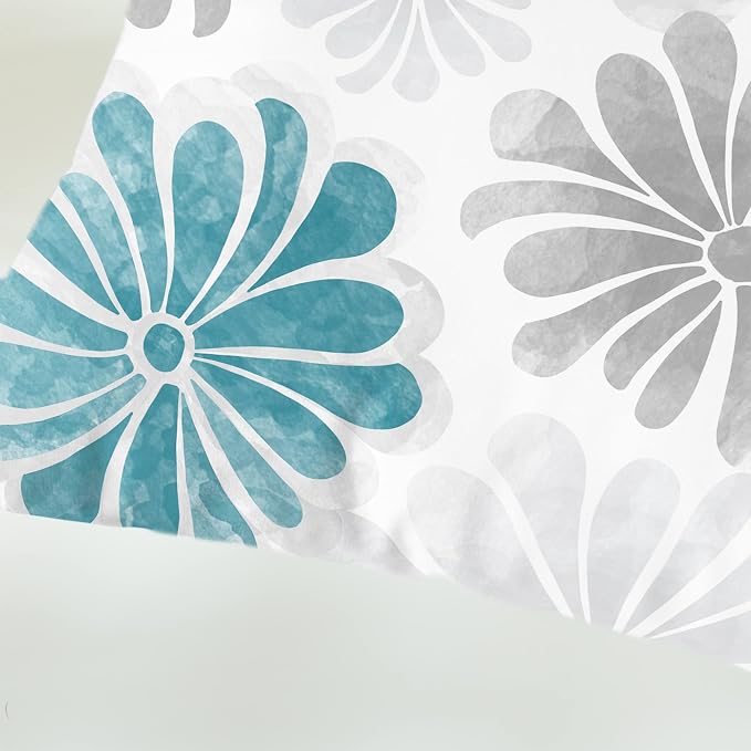 CaliTime Decorative Couch Throw Pillow Covers, 18 X 18 Inches, Teal