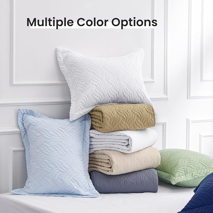 Love's cabin Twin Quilt Bedding Set Camel Bedspreads - Soft Bed Summer Lightweight Bedspread Comforter - Wave Pattern Bedding Coverlet for All Season - 2 Pieces (1 Quilt, 1 Pillow Sham)