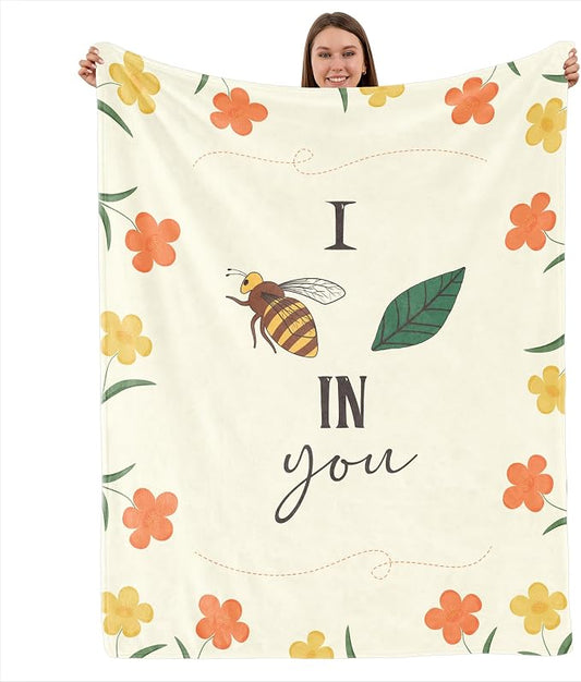 Inspirational Blanket -I Believe in You Soft Cozy Fleece Throw for Encouragement, Gift for Friends Family, Motivational Home Decor for Couch Bed
