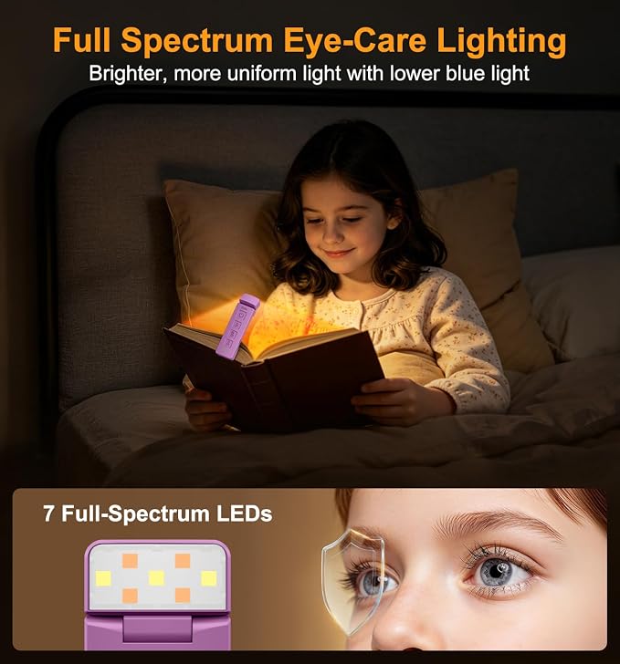 Gritin 2026 Gen 2 Rechargeable Book Light,2-in-1 Reading Light & Flashlight
