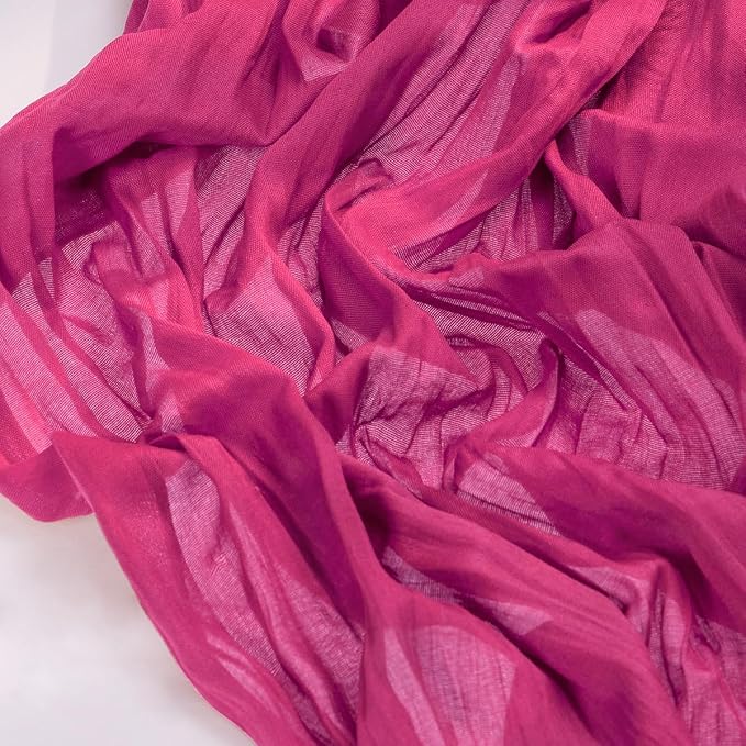 Cheesecloth Table Runner Fall Boho Wedding Birthday Party Home Decor | Hot Pink 3pcs Rustic Gauze 10FT Cheese Cloth Sheer Farmhouse Dining Runner for Baby Shower Bridal Holiday Decorations