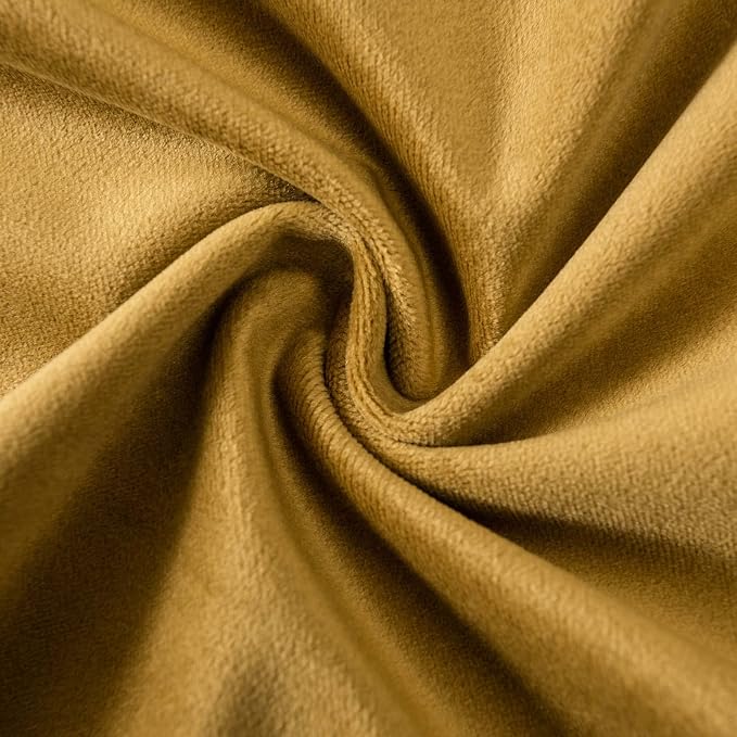 JUSPURBET 16x24 Lumbar Velvet Throw Pillow Covers Set of 2,Mustard Yellow