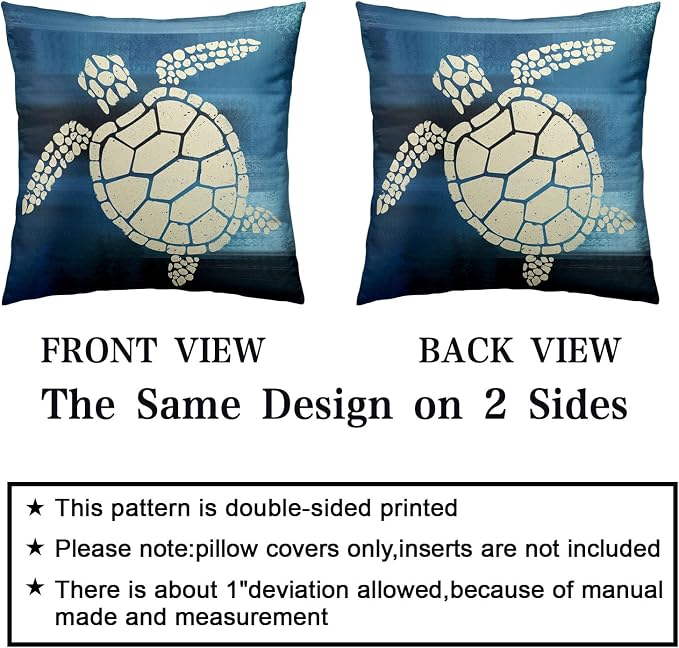 2 Pack Summer Star Vintage Starfish Throw Pillow Covers 20x20 Nautical Coastal Cushion Cover Home Bed Room Decor Home Decorative Room Decor Summer Vacation Beachy