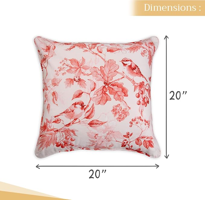 Maison d' Hermine Throw Pillow Covers 100% Cotton (20" x 20" - Pack of 1)