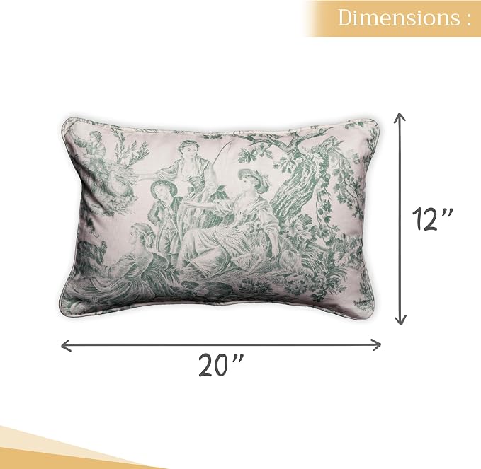 Maison d' Hermine Throw Pillow Covers 100% Cotton (12" x 20" - Pack of 1)