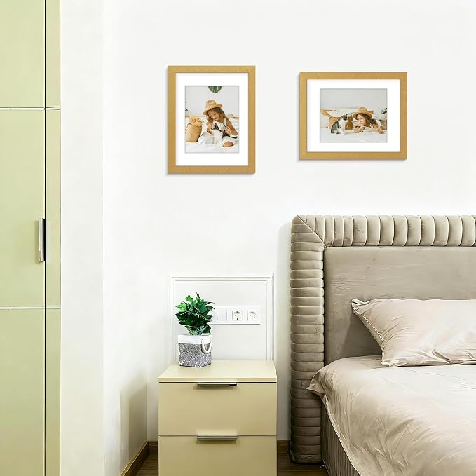 Picrit 11x14 Picture Frame Set of 12, Modern Gallery Wall Frames, Gold