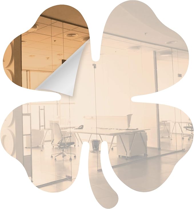 Acrylic Mirror 7" Wide Shamrock Rose Gold .118" Thick No Adhesive Reflective Pieces Perfect for DIY Arts and Crafts School Projects Home or Office Decor Special Events by Marketing Holders